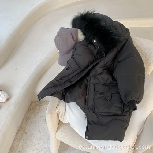 Chaqueta de plumón de longitud media para niños